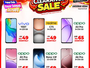 Muar Markdown Clearance Sale: Bawa Pulang Telefon Pintar Idaman dari RM49 Sebulan!