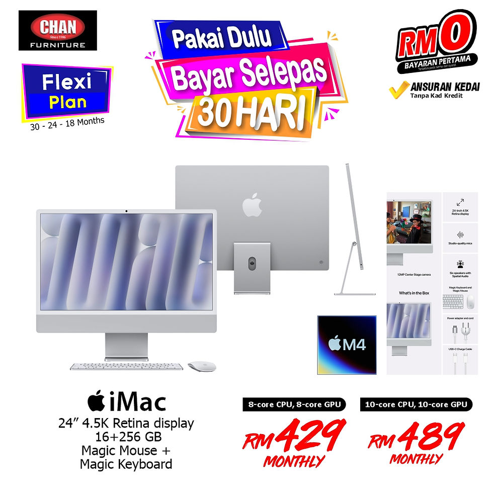 Revolusi Kerja dan Kreativiti dengan iMac M4 Baharu di Chan Furniture!