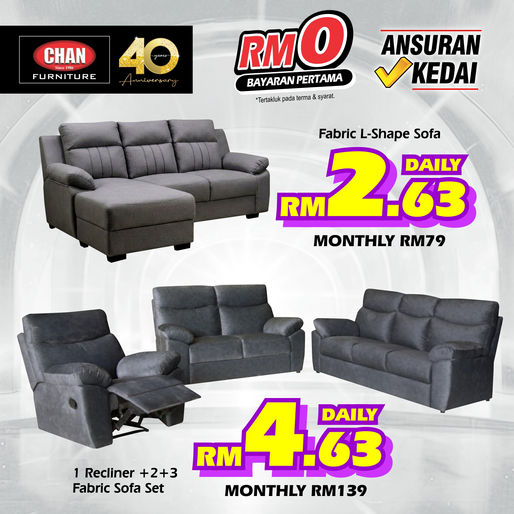 🛋️ Keselesaan Mewah Kini Milik Anda: Sofa Bergaya Hanya Dari RM2.63 Sehari!