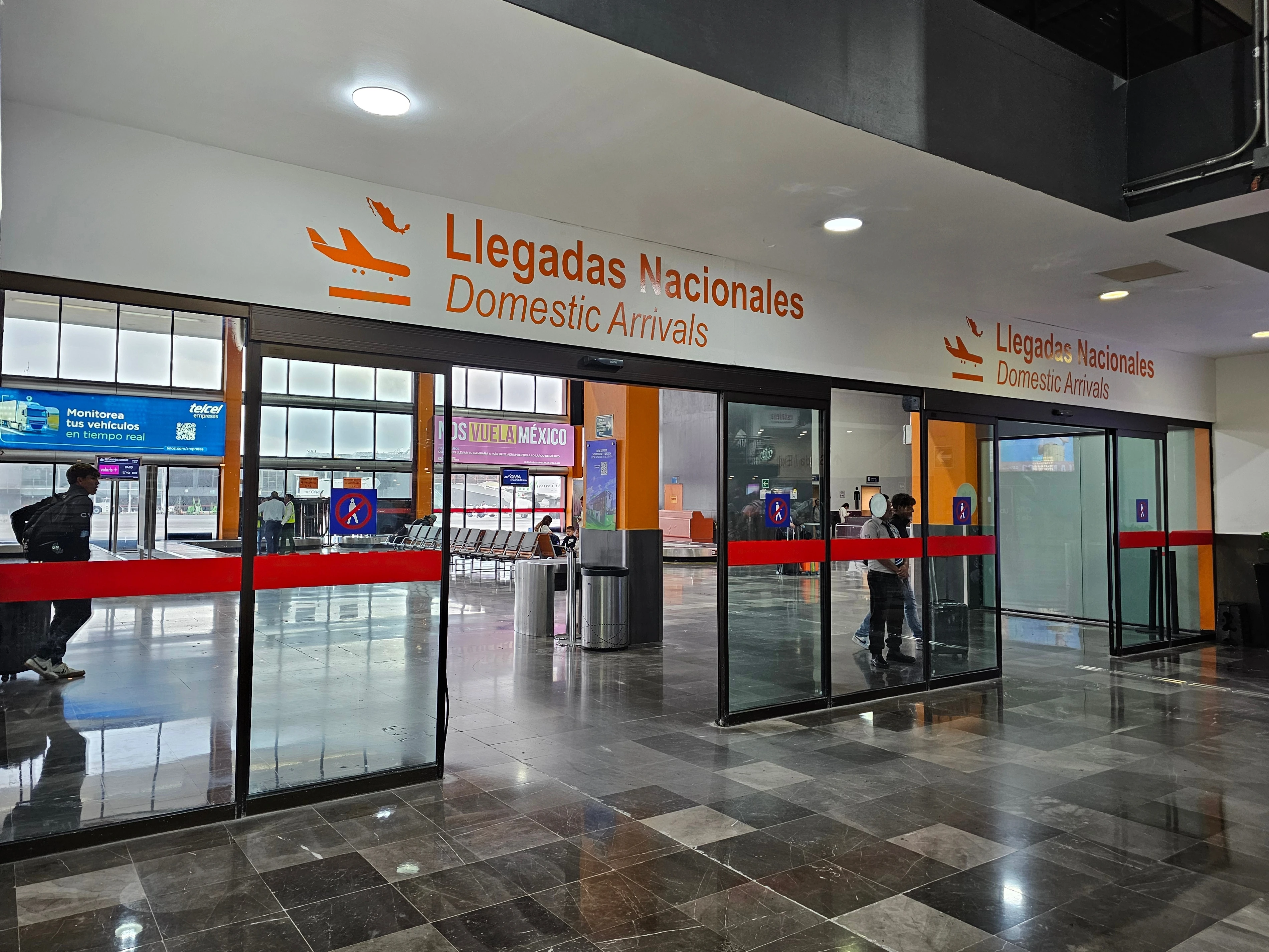 Front doors of Monterrey airport.