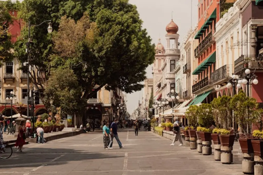 Calles del centro histórico de Puebla