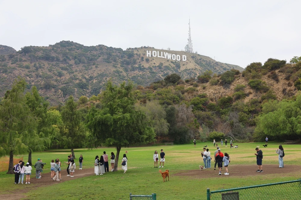 Cartel de Hollywood desde el Parque Griffith en Los Ángeles.