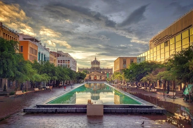 Guadalajara’s historic center panoramic view.