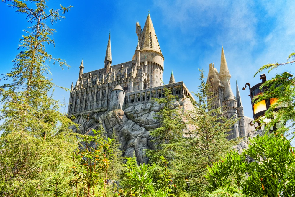 Castillo de magia en el Parque de Harry Potter de Universal Studios, L.A.