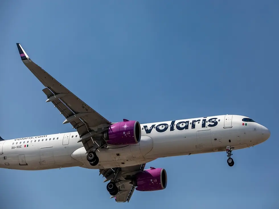 Avión de Volaris en ruta a la ciudad de Seattle