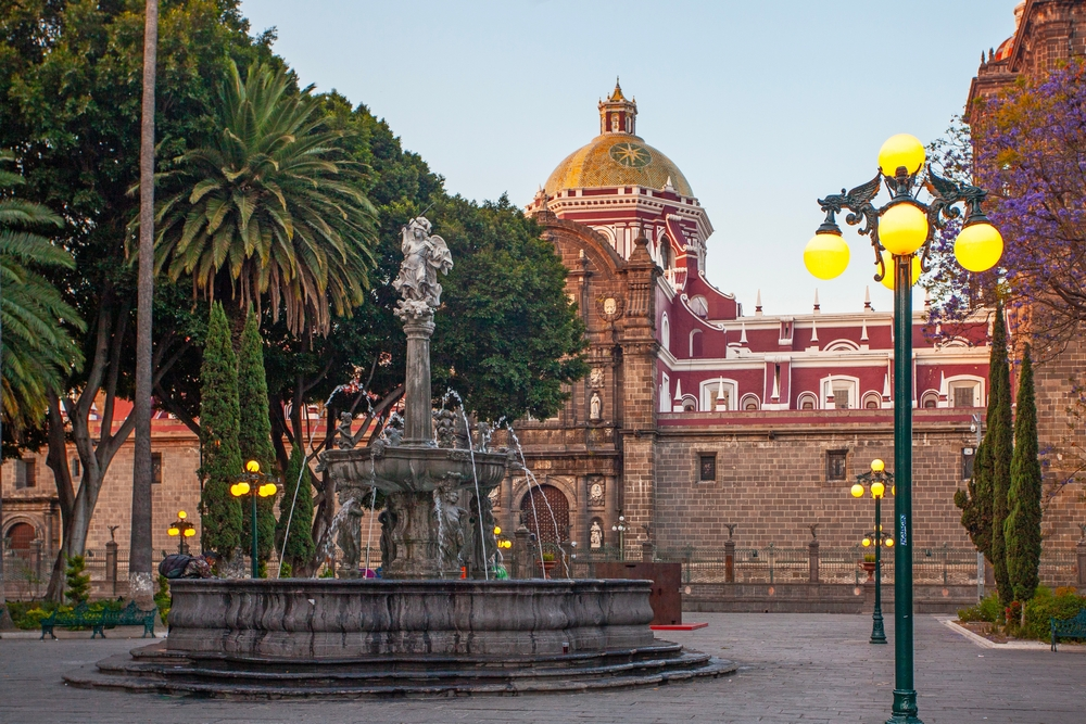 Catedral de la Inmaculada Concepción en el centro histórico de Puebla