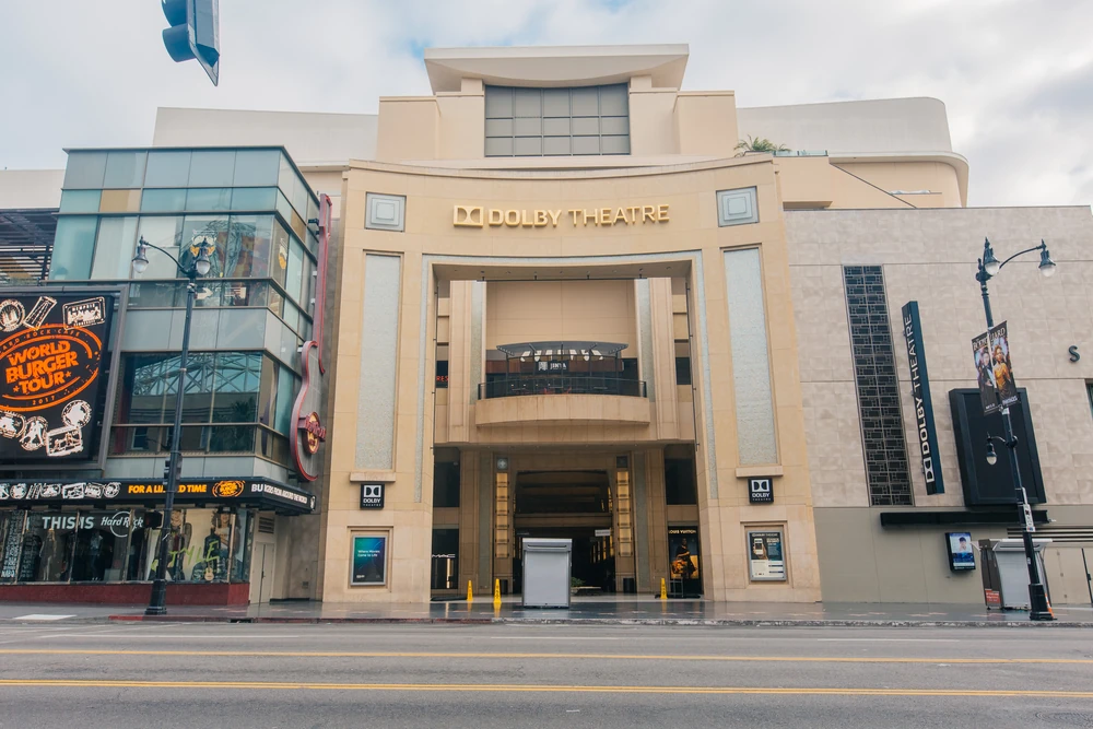 Frente del Teatro Dolby, sede de los premios Óscar, en Hollywood Boulevard.
