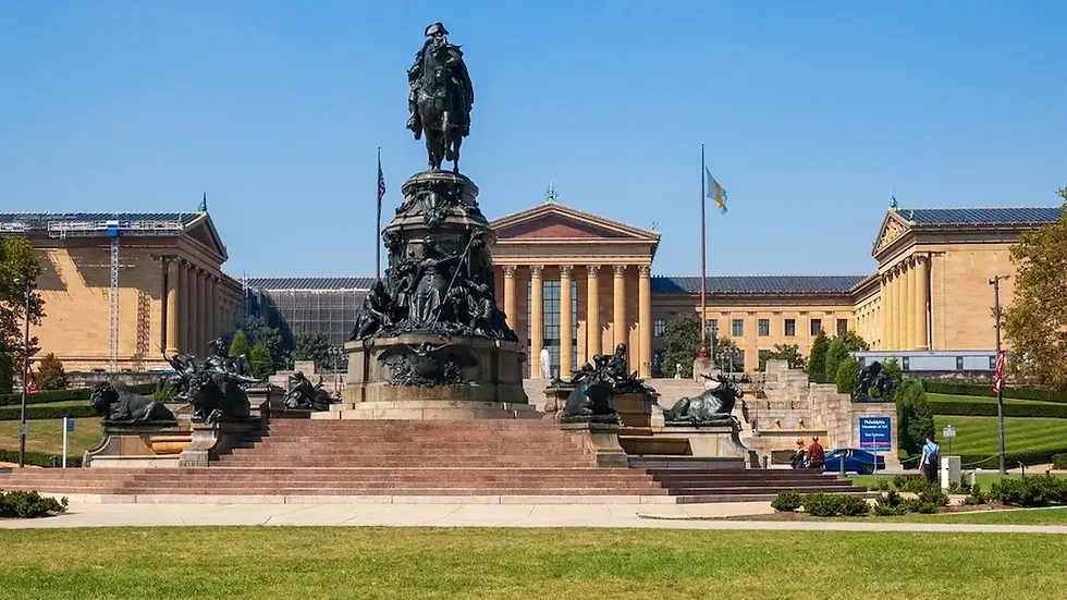 Importante monumento en la ciudad de Filadelfia, Estados Unidos