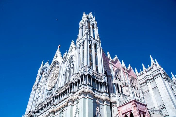 Expiatory Sanctuary of the Sacred Heart seen from below.