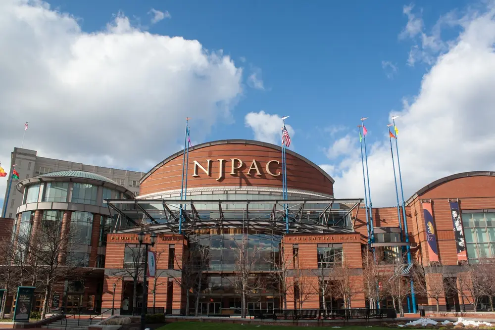 Vista panorámica del New Jersey Performing Arts Center, en Newark