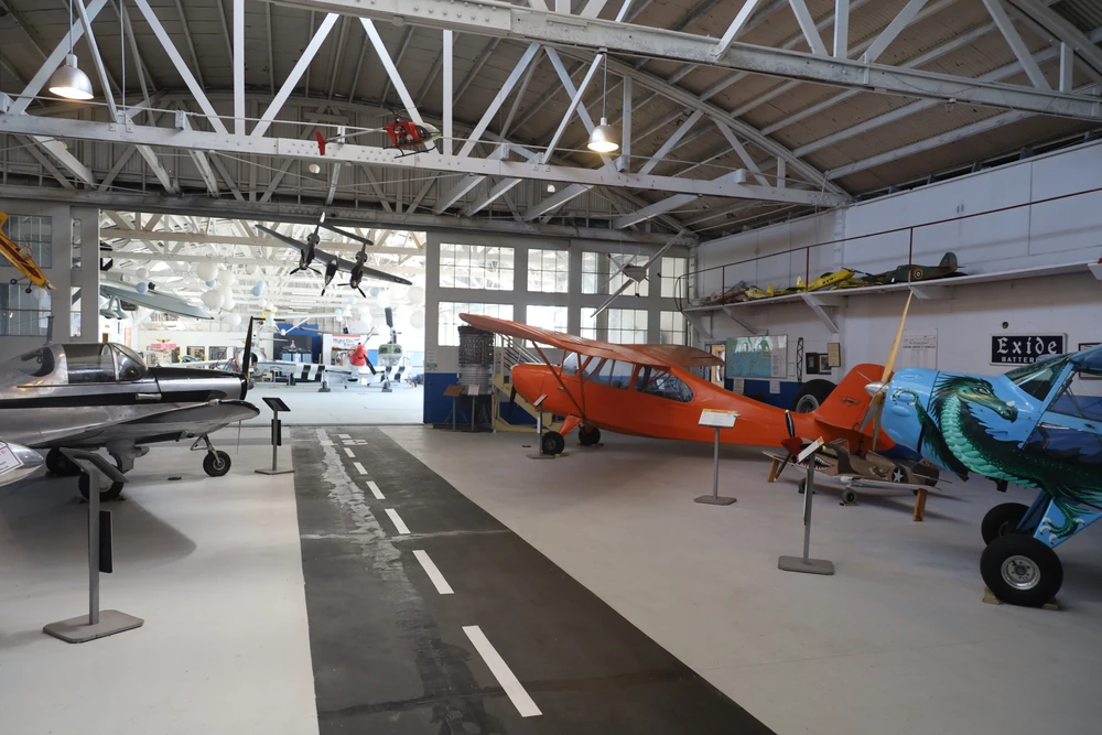 Airplanes exhibited at Aviation Museum of Oakland, CA.