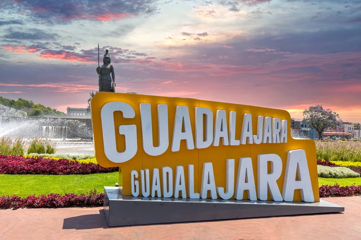 Guadalajara sign near the airport.