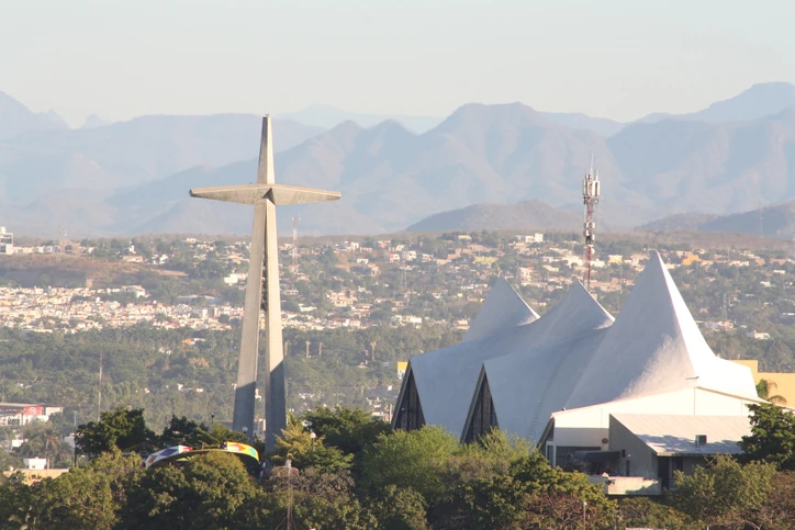 Panoramic view of Culiacan city from the top of La Lomita.