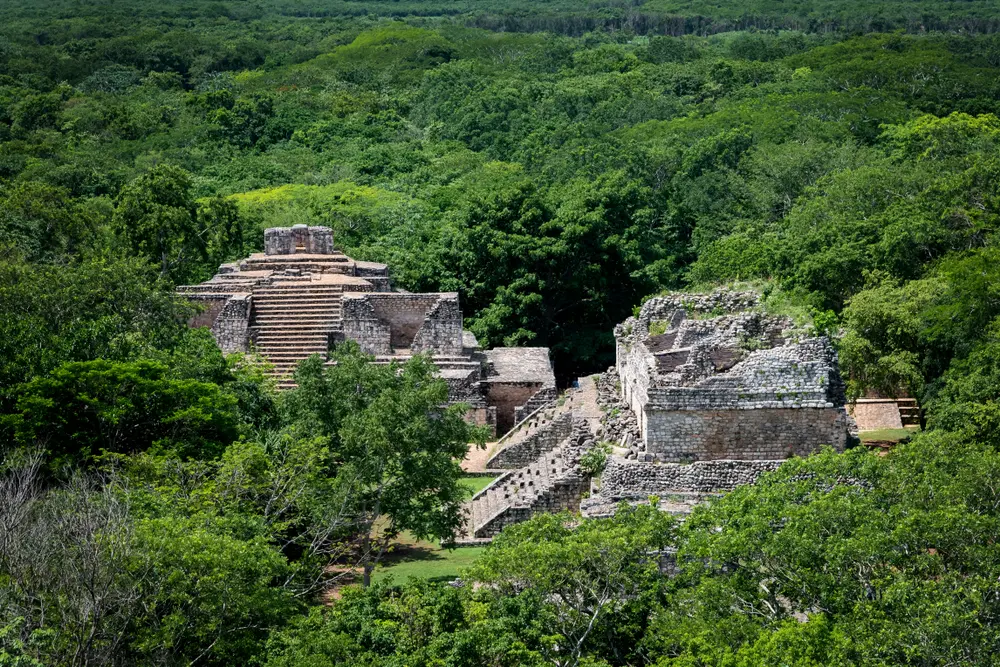 Vista aérea de las ruinas de Tulum