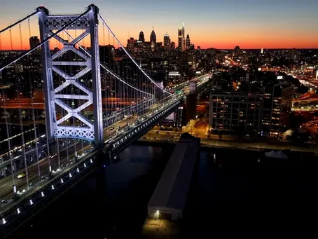 Panorámica de la ciudad de Philadelphia al atardecer
