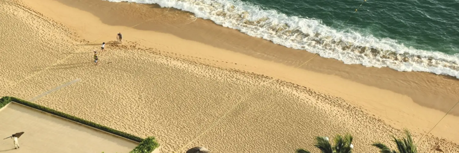 Vista aérea de las playas de Acapulco