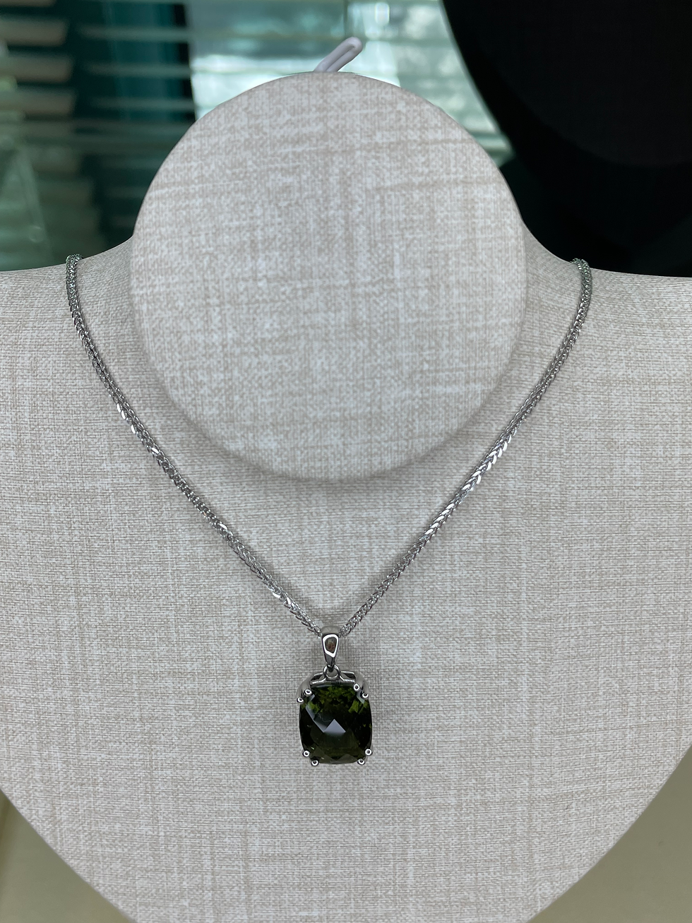Thumbnail: Moldavite Pendant - rectangle