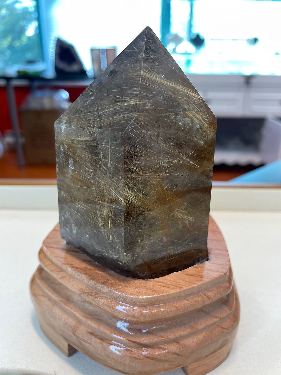 Thumbnail: Golden Rutile Tower - Rare Large