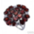 Sterling silver ring with garnet