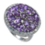 Sterling silver ring with amethyst