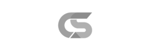 CS logo with gray text
