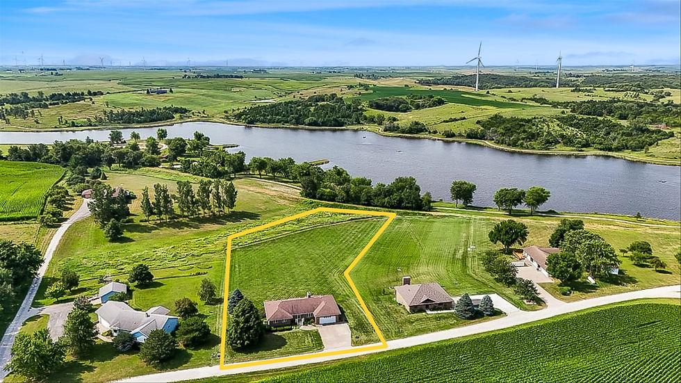 Aerial view of acreage at 2178 243rd Lane in Greenfield Iowa