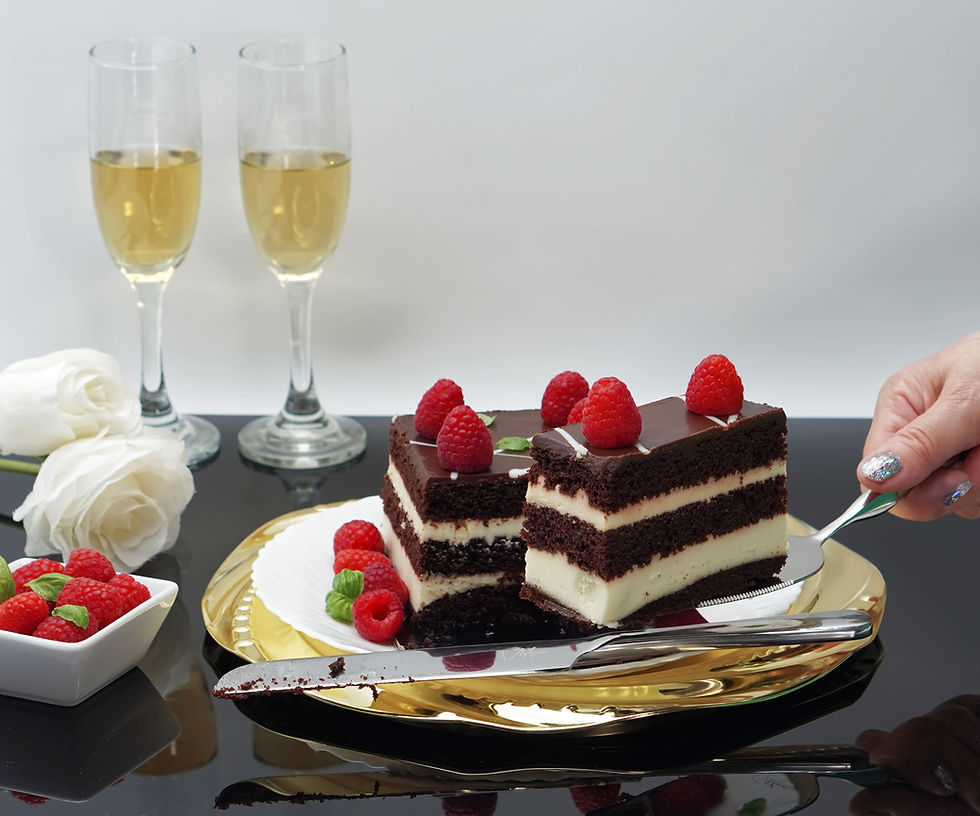 with cake