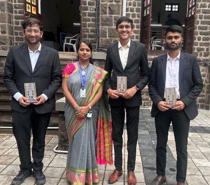 Mr. Harsh Gadakh, Mr. Areen Amrutkar & Mr. Suyash Deshpande - ED Cell
Under the Guidance of Dr. Preeti Rajguru Ma'am, Presented Research Paper, titled "Critical Evaluation of 'Atmanirbhar Bharat': Nation's Core Strength in Future," was selected for presentation at the prestigious BGCII-III 2024 conference, organized by IMS Ghaziabad in collaboration with the Uttar Pradesh government
