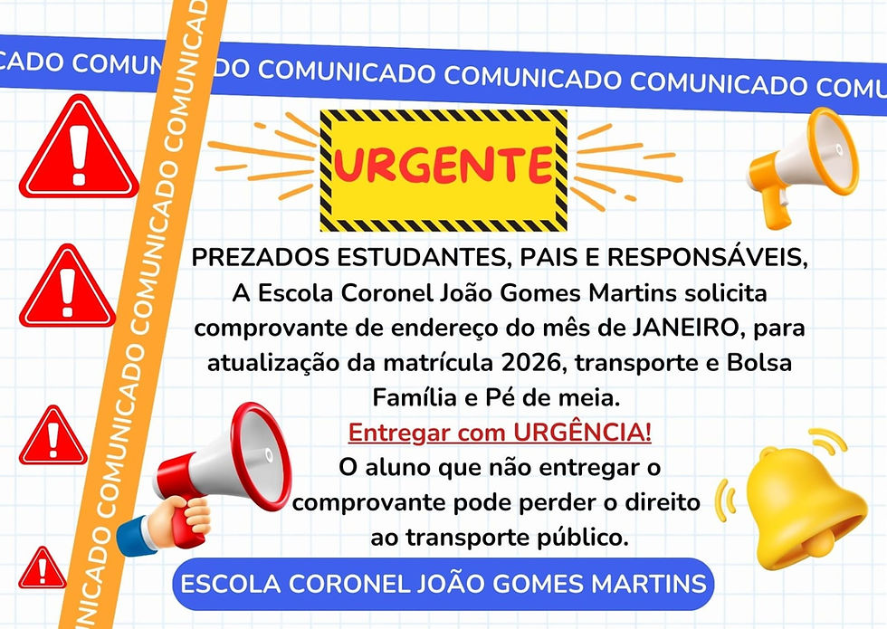 COMUNICADO URGENTE