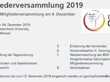 BDO Mitgliederversammlung 2019