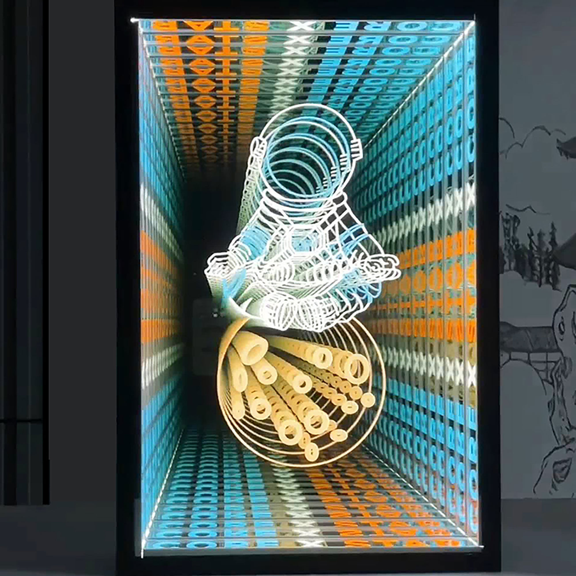 Infinity Led Wall Glass Mirror Light Box_1