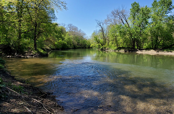 Confluence of Jordan Creek and Salt Fork