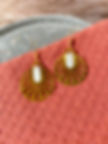 Boucles d'Oreilles Pendantes Soleil et Mer