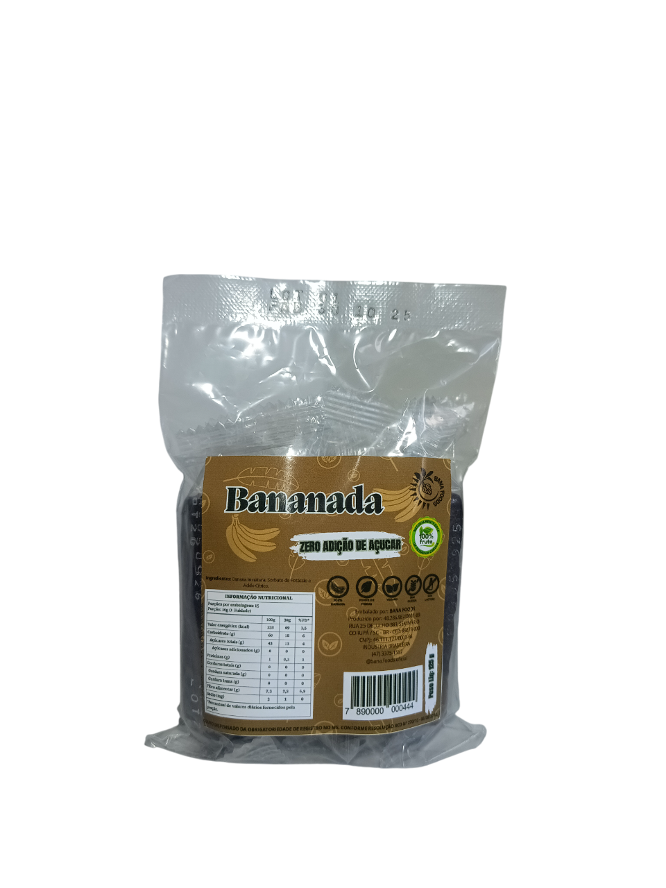 BANANADA ZERO ADIÇÃO DE AÇÚCAR 125G