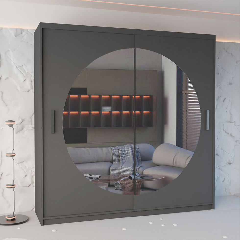 Thumbnail: Grey  Modern, Custom-Built Wardrobe with Sleek Design and Ample Storage Space Furniture Store Armley Leeds