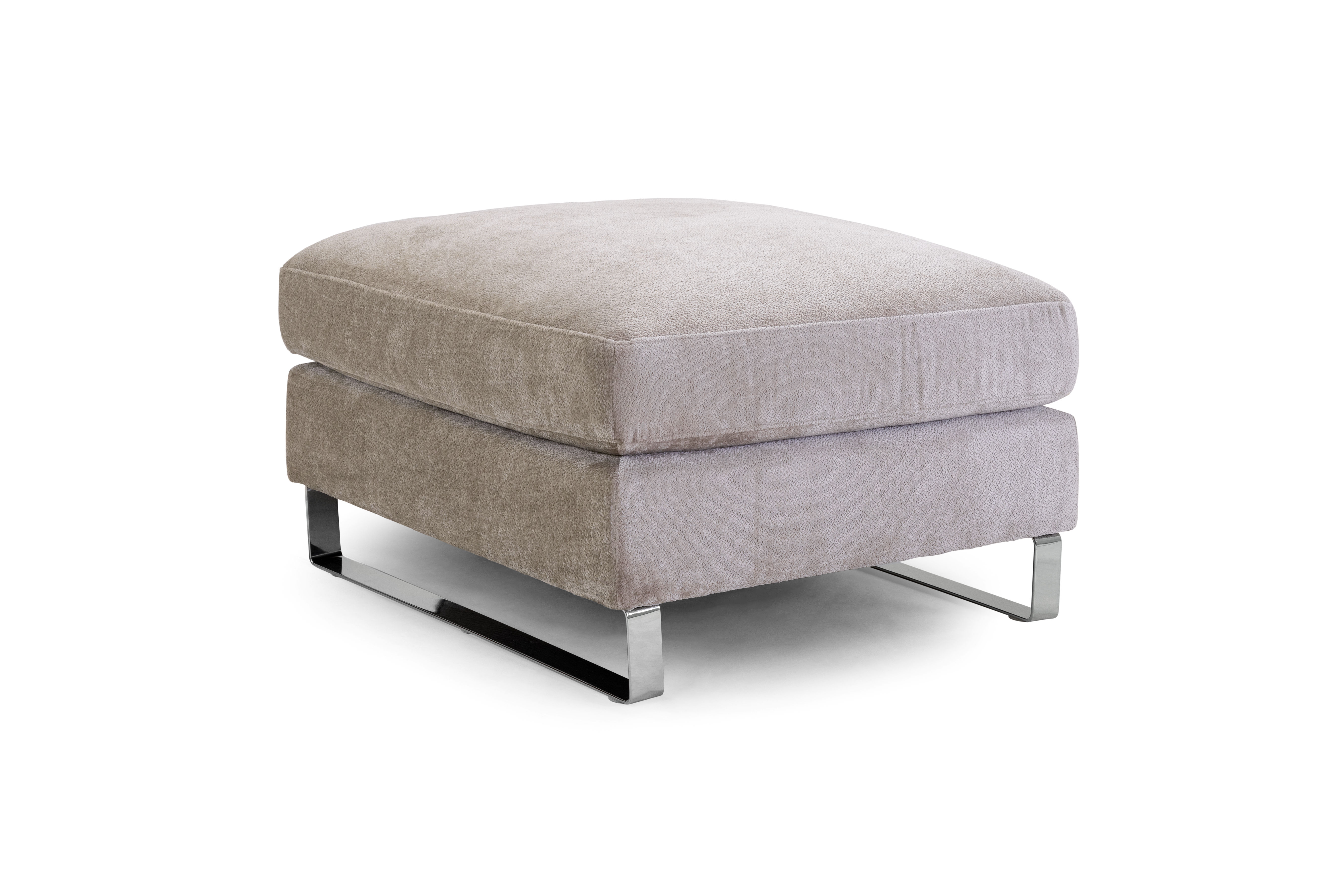 Modern beige footstool - Leeds Home Furniture, Armley, Leeds, United Kingdom.
