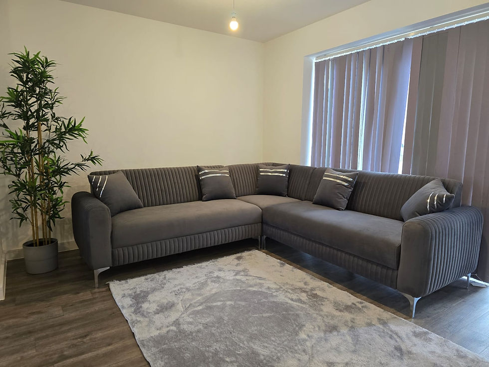 Thumbnail: Oxford Corner sofa,  Best quality, affordable, bespoke sofa, Grey in Leeds, Bradford