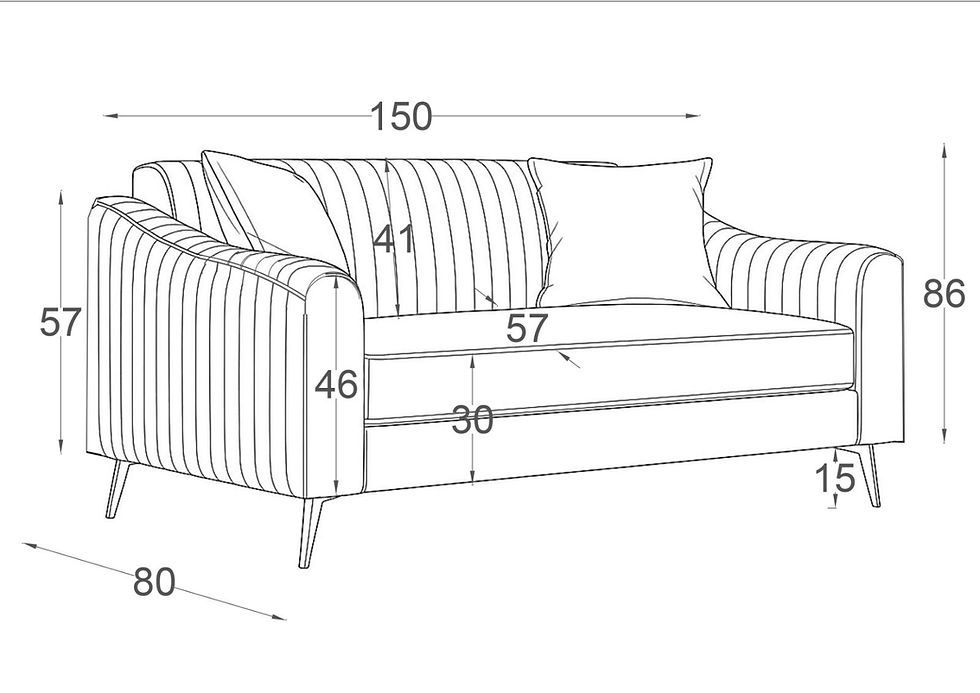 Thumbnail: Lars 3+2, bespoke affordable best quality sofas, furniture store in Leeds, Bradford, cream plush