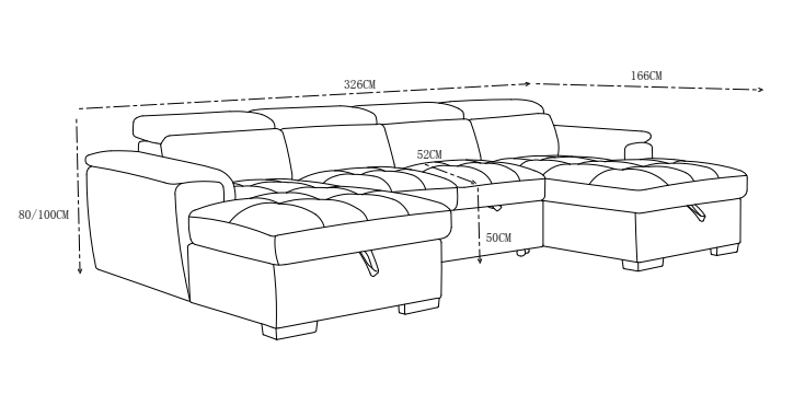 Thumbnail: U shape sofa bed, storage sofa bed, Grey sofa bed, best affordable quality bespoke furniture store,  Leeds, Bradford