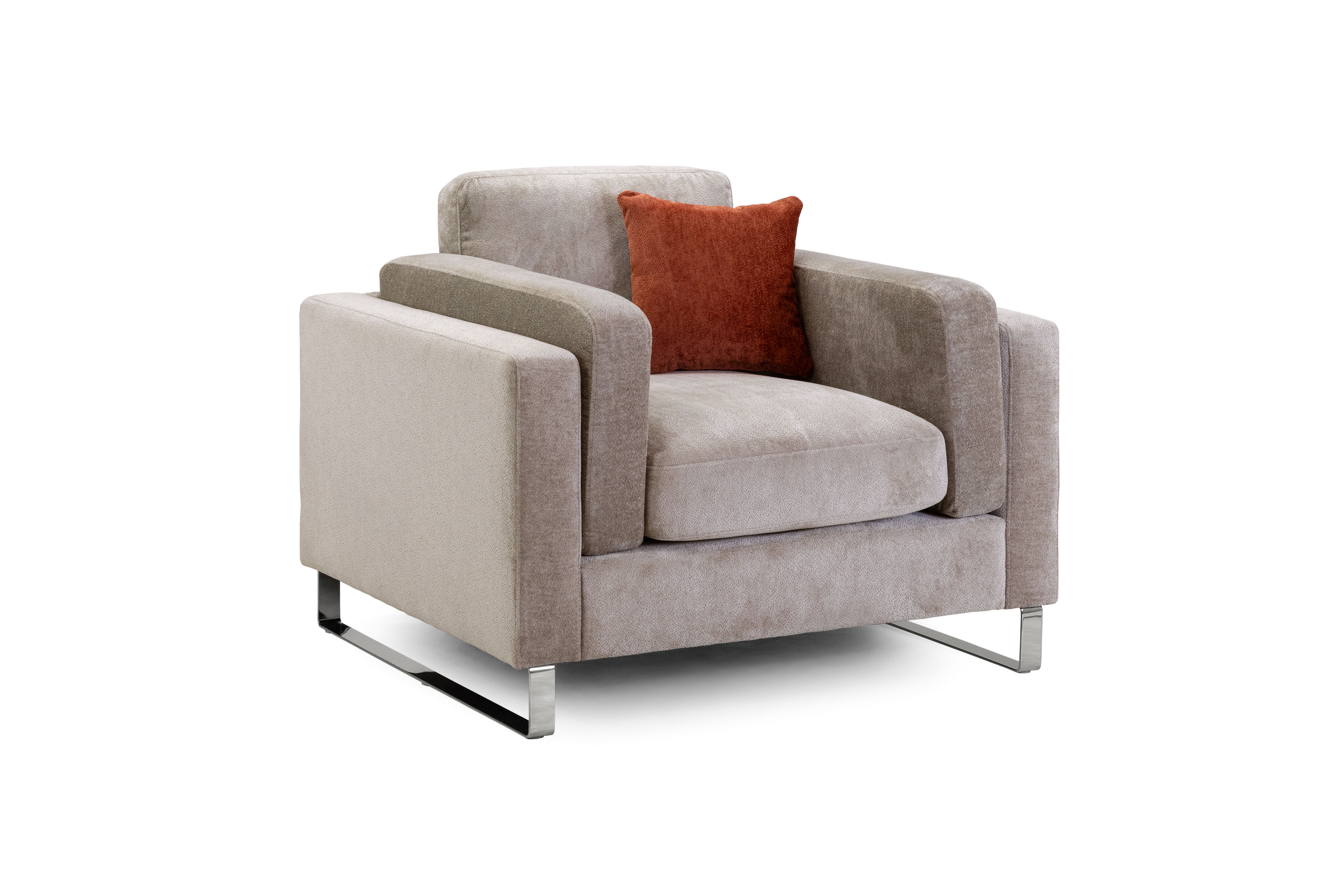 Modern beige armchair with elegant design - Leeds Home Furniture, Armley, Leeds, United Kingdom.