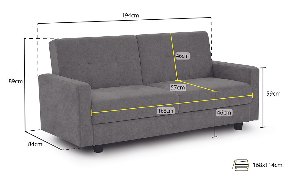 Thumbnail: Measurement of our sofa bed.