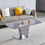 Thumbnail: Grey stone coffee table chrome legs, modern, luxury coffee table, available in furniture store in Armley, Leeds