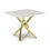 Thumbnail: White marble sintered stone top, gold stainless steel legs, dining table available in furniture store in Armley, Leeds, LS12