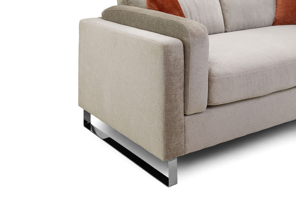 Thumbnail: Detailed image of our beige sofa - Leeds Home furniture, Armley, Leeds, United Kingdom.