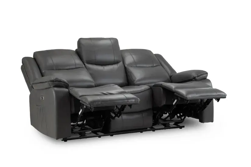 Thumbnail: Harald Recliner, grey recliner, 3 seater recliner, modern luxury affordable recliner set, furniture store, Armley, Leeds