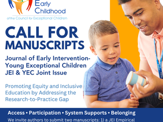 JEI -YEC Joint Issue Call for Manuscripts: Promoting Equity and Inclusive Education by Addressing the Research-to-Practice Gap