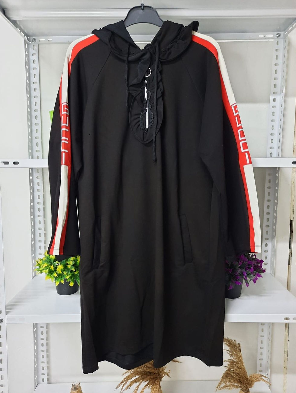 Küçük resim: GG Şeritli Elbise - Siyah