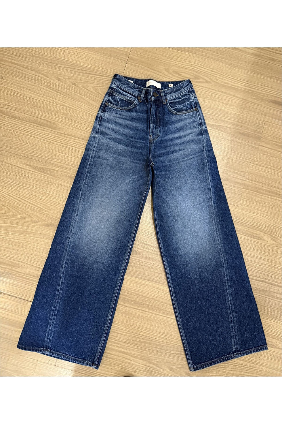 Küçük resim: Kadın Wide Fit Designer Kot Pantolon