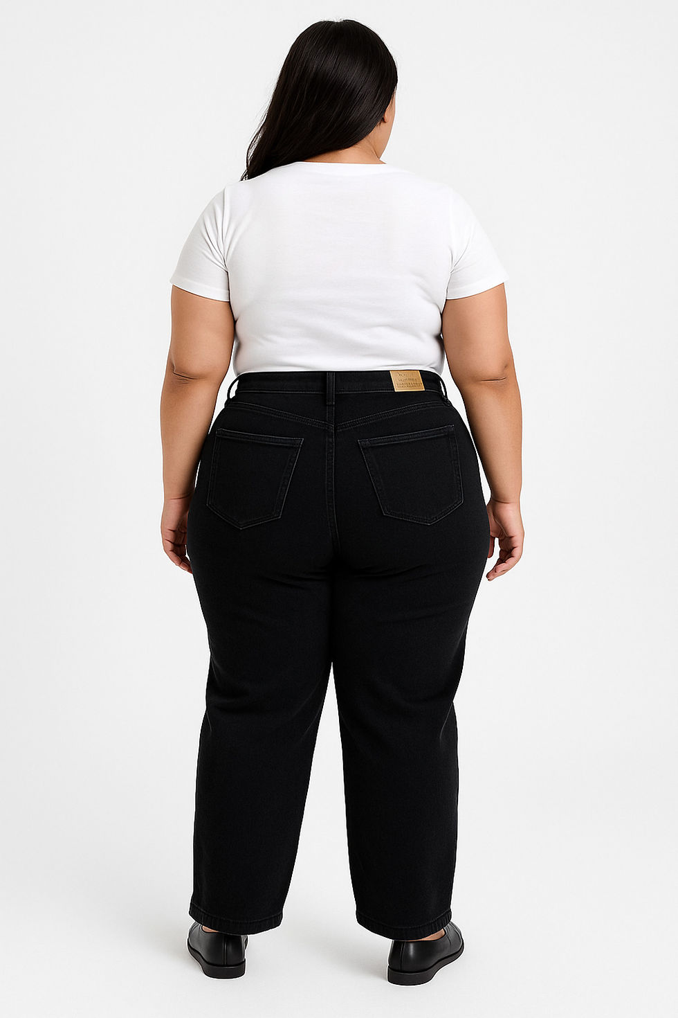 Küçük resim: Kadın Mom Fit Siyah Kot Pantolon