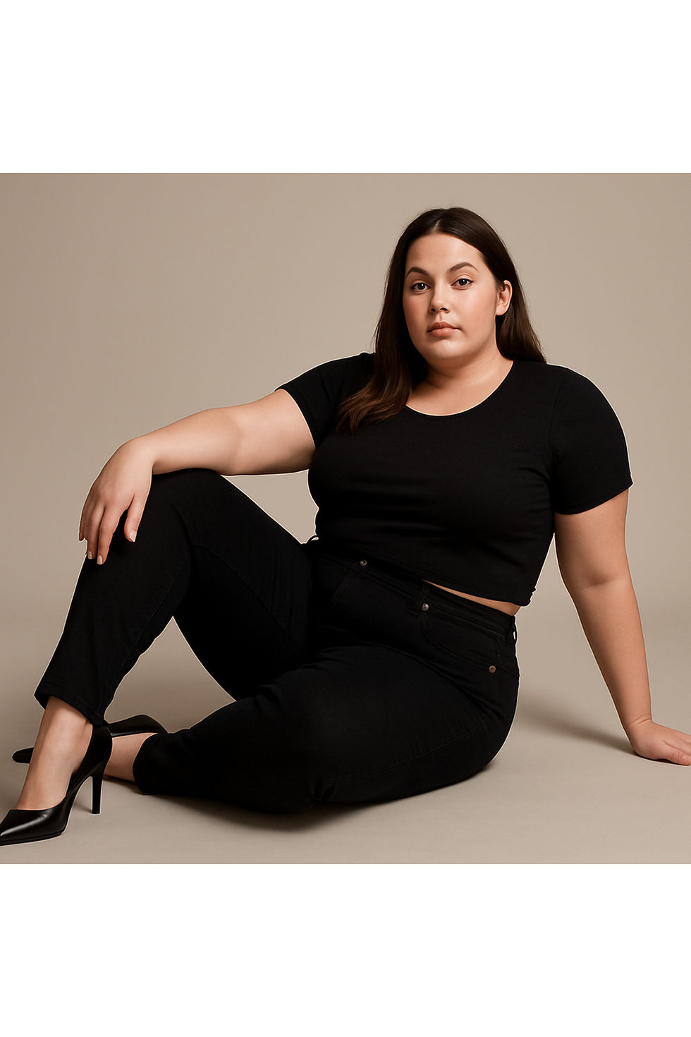 Küçük resim: Kadın Skinny Fit Siyah Kot Pantolon